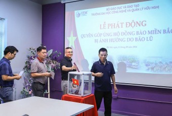 Trường Đại học Công nghệ và Quản lý Hữu Nghị:  Chung tay ủng hộ đồng bào miền Bắc bị ảnh hưởng bởi bão lũ