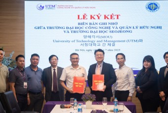 Lễ ký kết thỏa thuận hợp tác giữa Trường Đại học Công nghệ và Quản lý Hữu Nghị (UTM) và Trường Đại học Seojeong (Hàn Quốc)