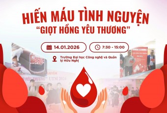 UTM phát động chương trình hiến máu tình nguyện "Giọt hồng yêu thương".