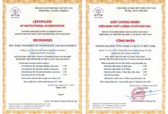 Quyết định công nhận Kiểm định Trường và 6 Chương trình đào tạo