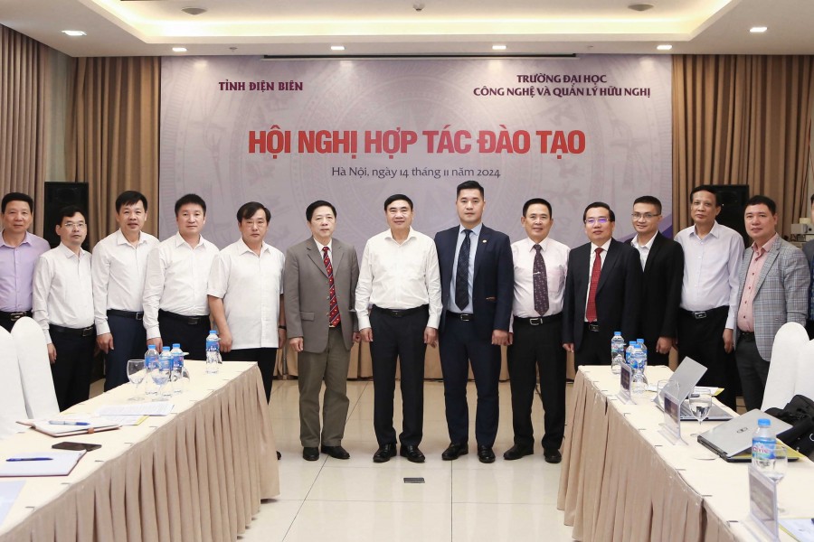 Hội nghị Hợp tác Đào tạo giữa tỉnh Điện Biên và Trường Đại học Công nghệ và Quản lý Hữu Nghị